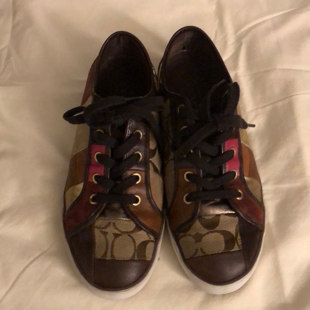 Coach Holiday Patchwork Sneakers Size 8 M